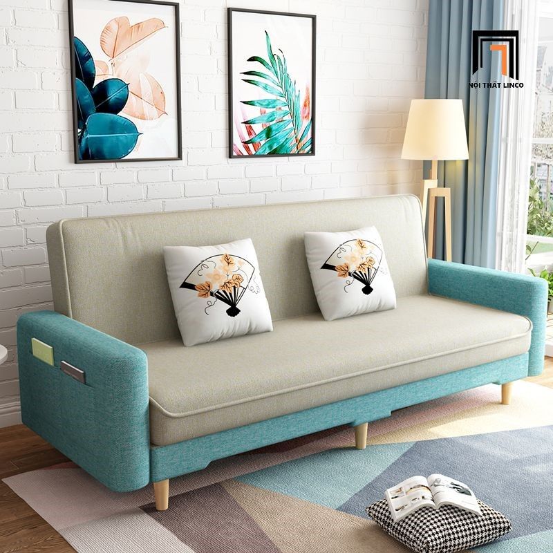 Ghế sofa bed bật giường nằm giá rẻ GB66 Rodez vải nỉ dài 2m