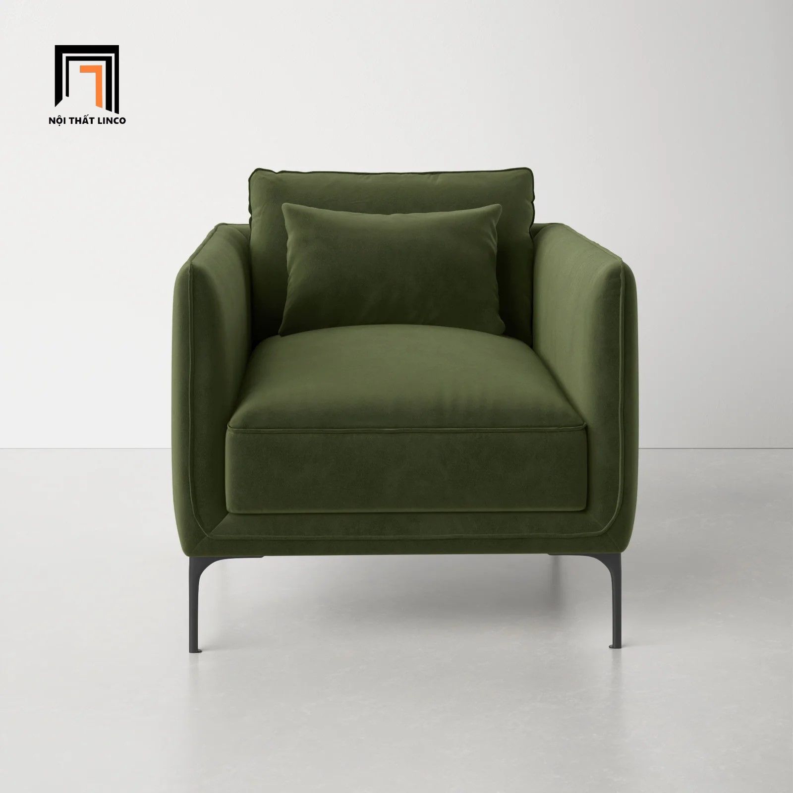 Ghế sofa đơn gia đình sang trọng DT32 Rae vải nhung nỉ