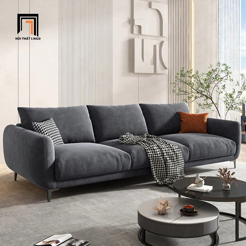 Ghế sofa băng dài 2m1 3 nệm ngồi BT272 Sydney cho chung cư