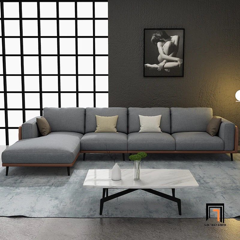 Ghế sofa góc sang trọng GT46 Saronno dài 2m5 và 3m2