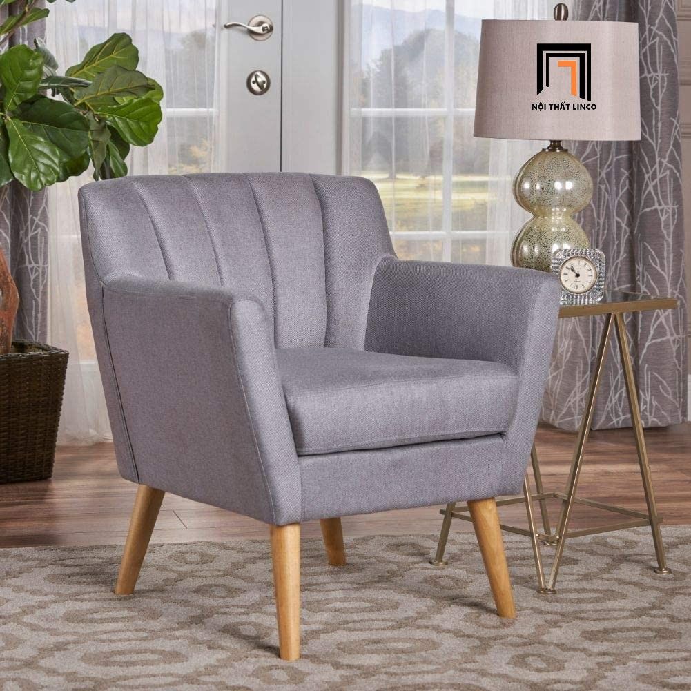Ghế sofa đơn nhỏ gọn DT25 Licur vải bố 1 nệm ngồi