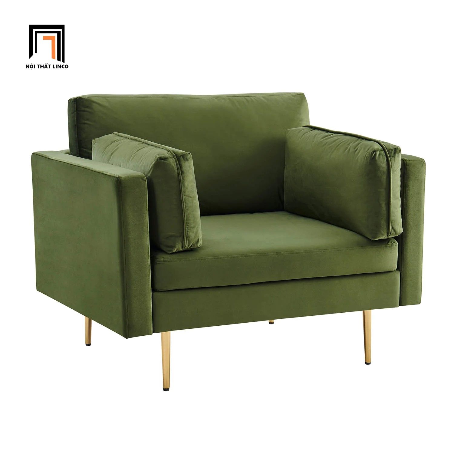 Ghế sofa đơn nhỏ gọn DT82 Pelham xanh lá cho góc phòng