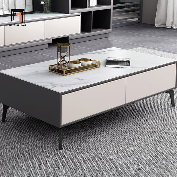 Bàn sofa phòng khách hình hộp BSF31 Tamy 1m đá vân mây
