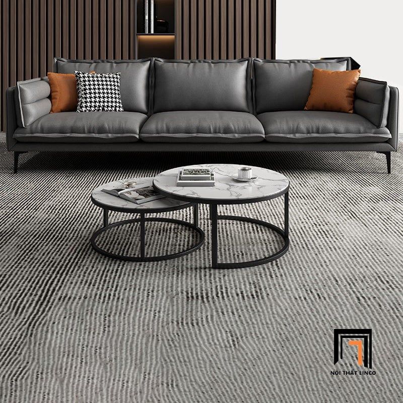 Ghế sofa đơn da Pu cao cấp DT65 Cafin màu xám đen