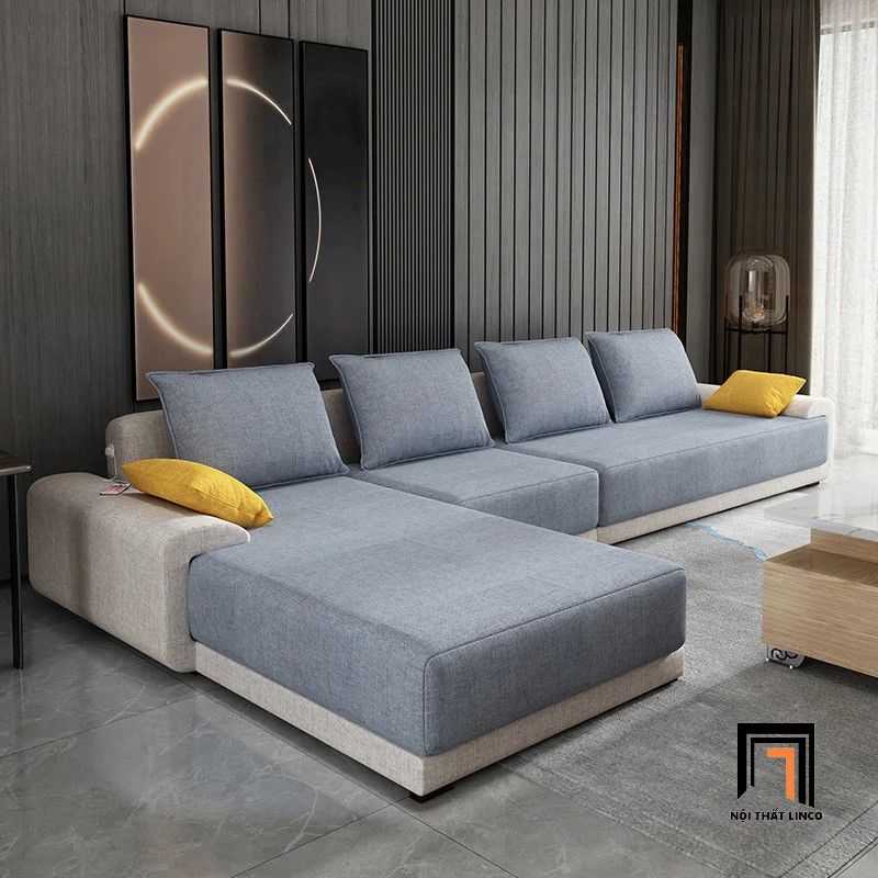 Bộ ghế sofa góc chữ C gia đình GT141 Casper 3m x 1m8 sang trọng