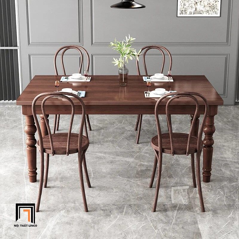 Bộ bàn ăn 6 ghế gỗ tần bì cao cấp 30-KH6-G55-B108 cho gia đình