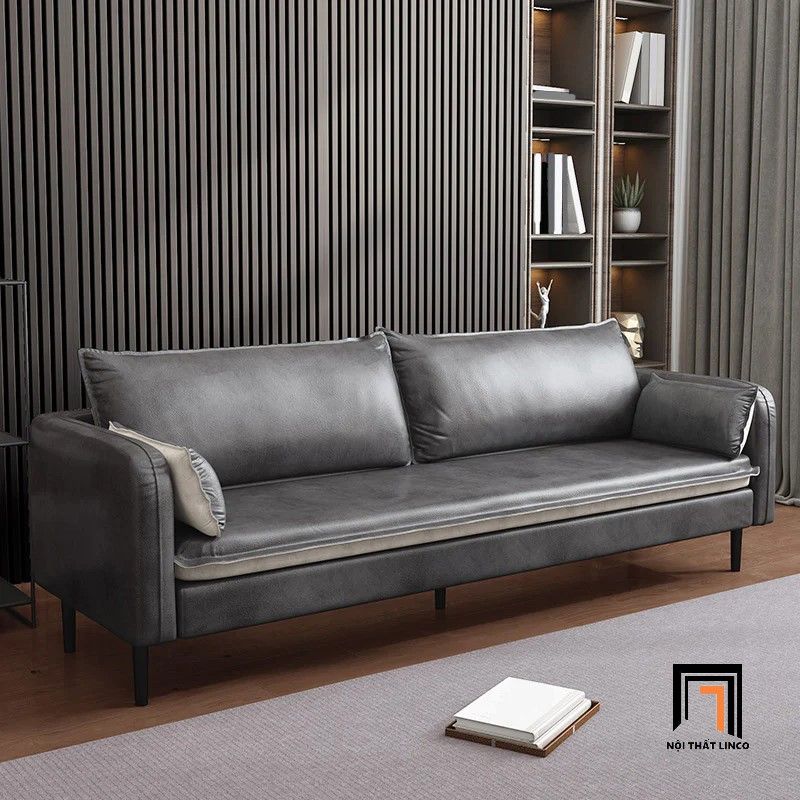 Ghế sofa băng dài 2m BT152 Flamo phối màu da Pu trẻ trung