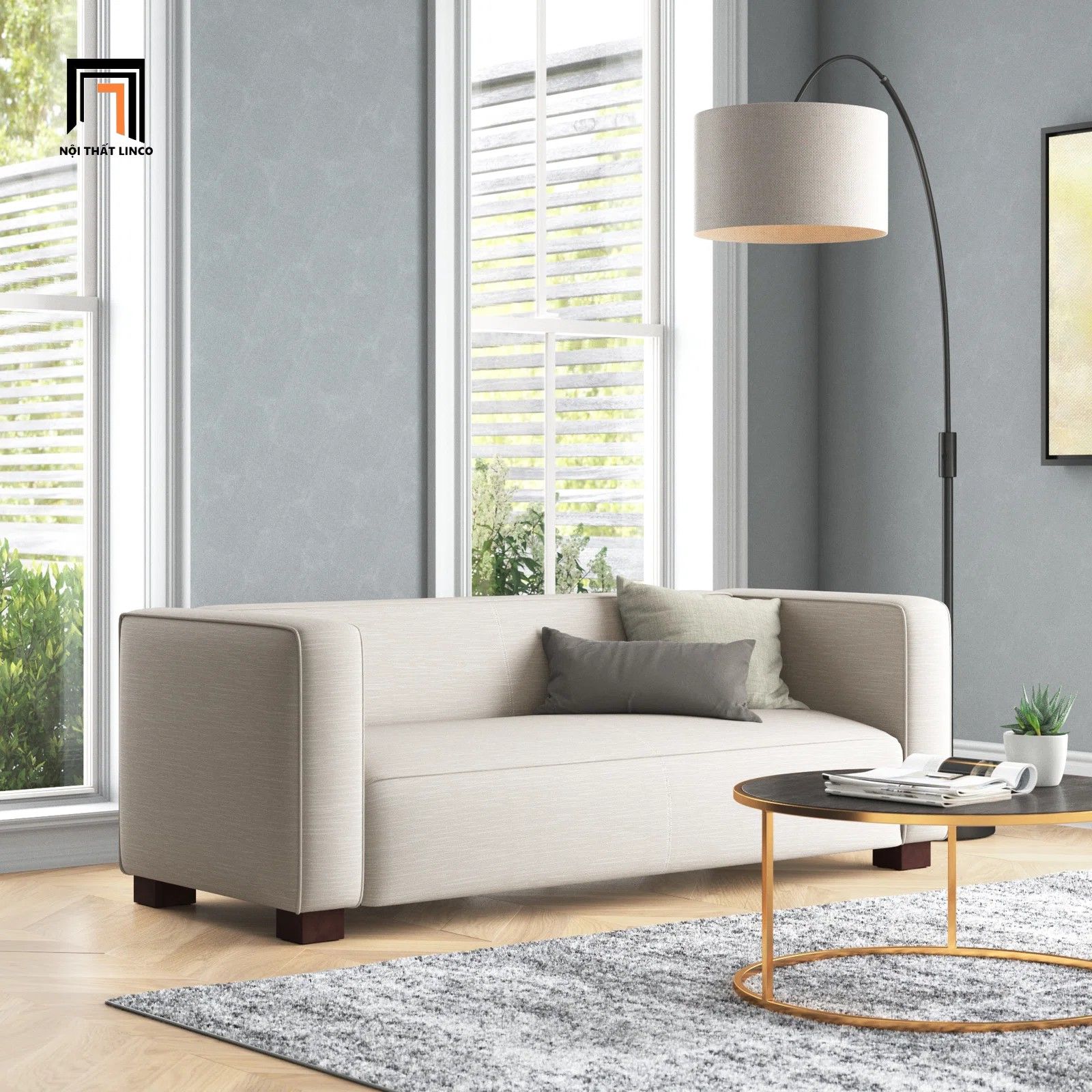 Ghế sofa băng phòng khách chung cư BT224 Tuveson 1m8 giá rẻ
