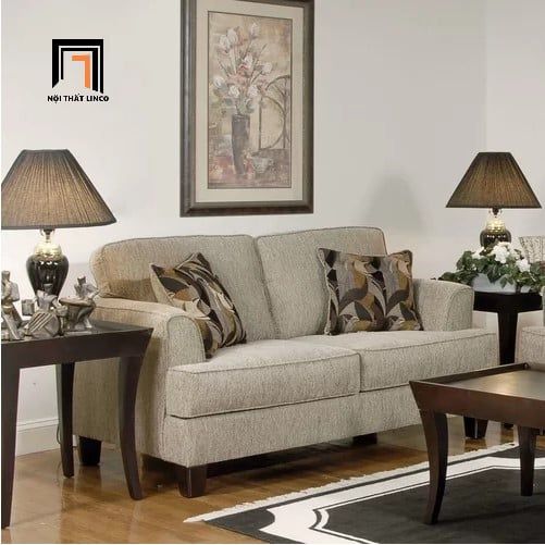 Ghế sofa băng BT41 Mayzie dài 2m màu nâu kem sang trọng