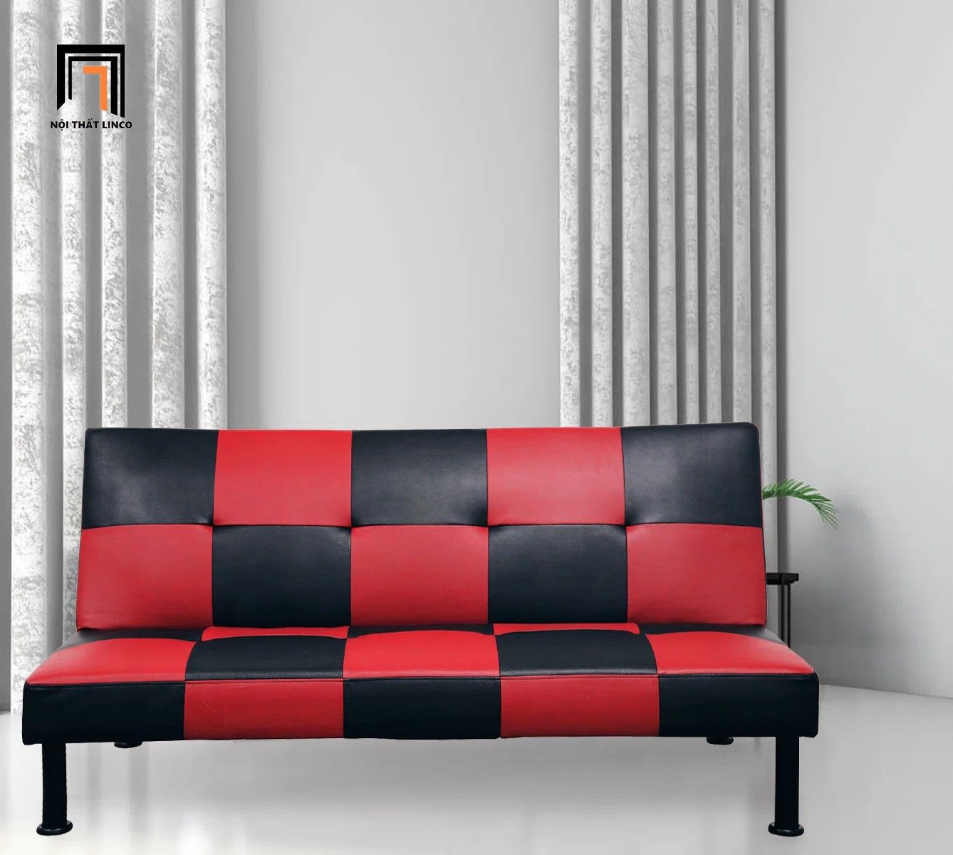Ghế sofa giường thông minh giá rẻ GB73 Adetola 1m7 phối đen trắng
