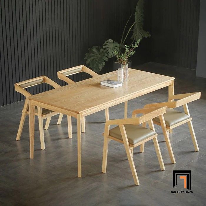 Combo bàn ghế ăn 4 chỗ 50-KH4-G25-B107 cho phòng bếp nhỏ