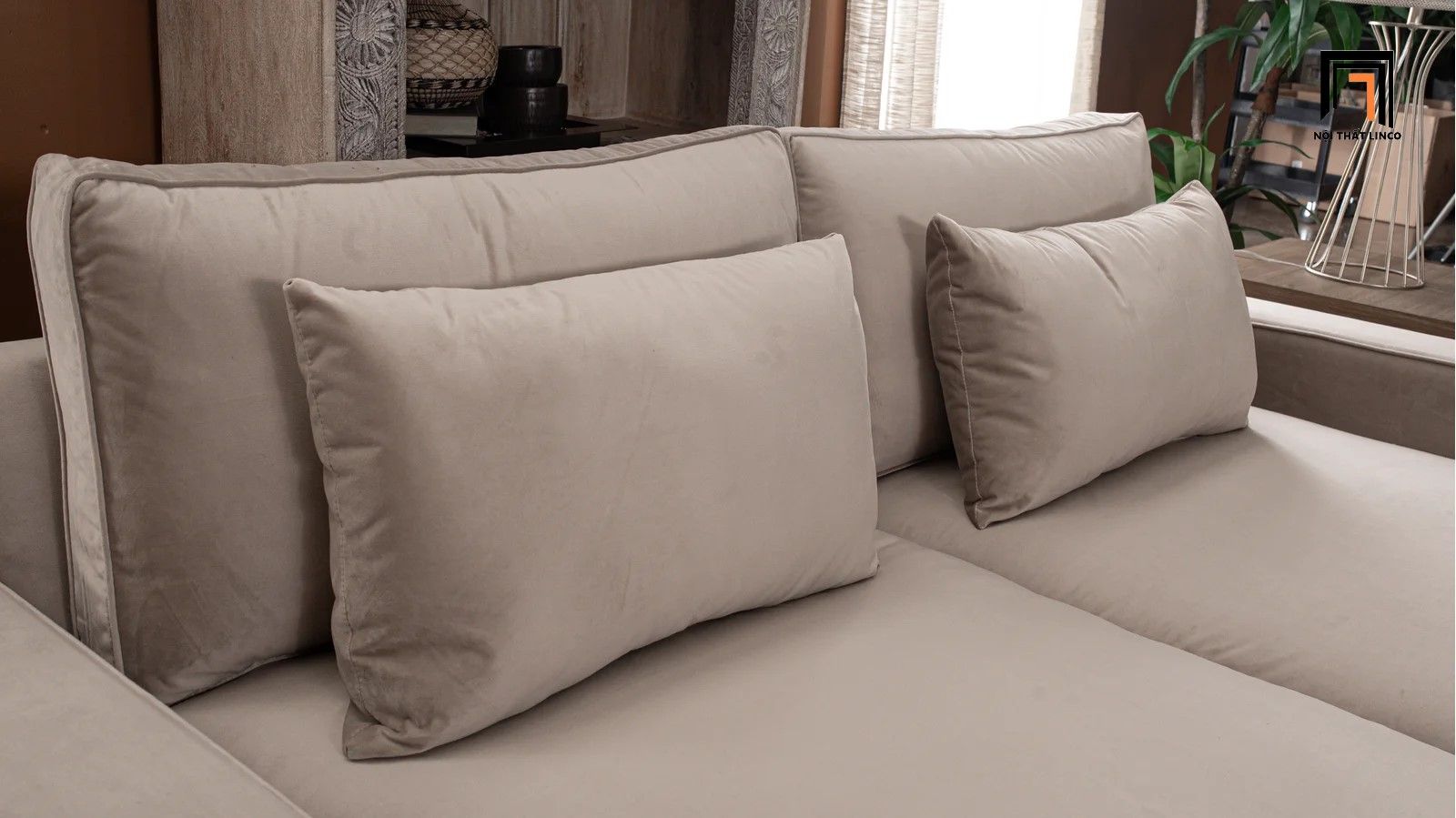 Ghế sofa văng dài 2m2 thư giãn BT50 Bailey vải nhung nỉ
