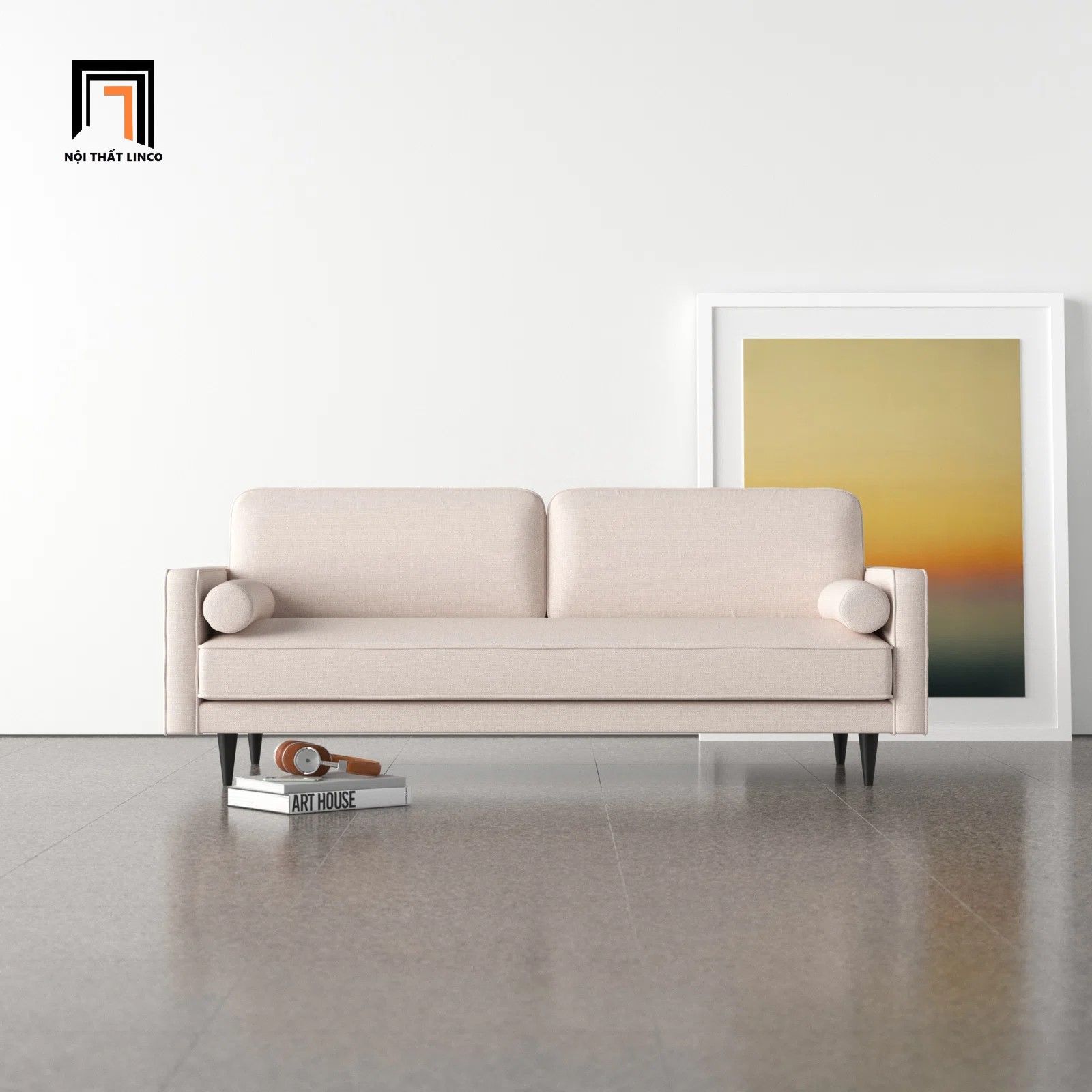 Ghế sofa băng nhỏ gọn dài 1m8 BT210 Nieto màu xám