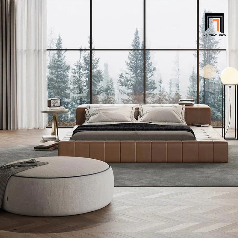 Giường ngủ bọc da công nghiệp GN59 Adeline style sang trọng