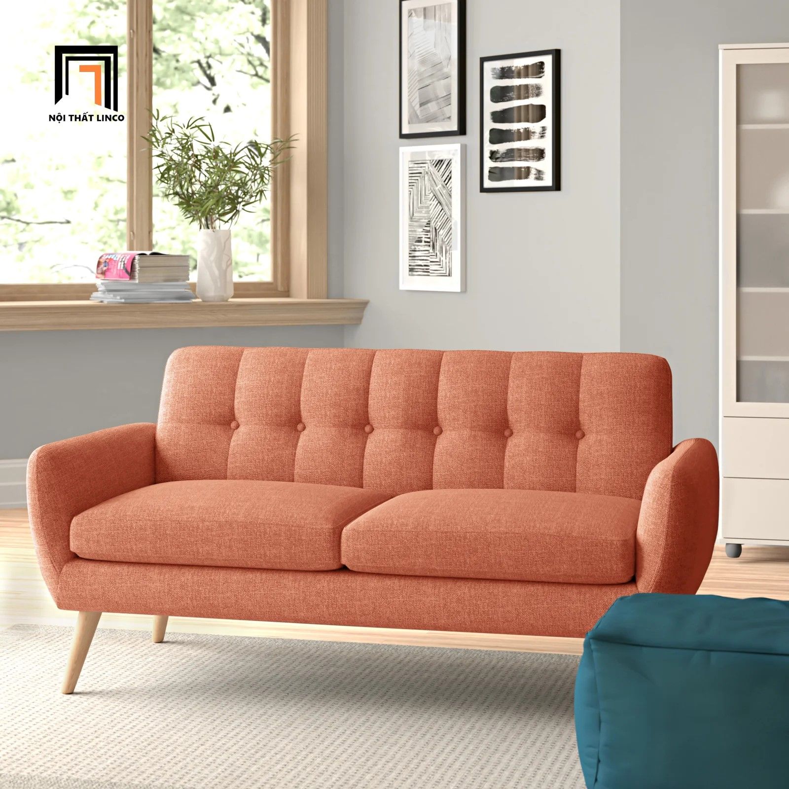 Ghế sofa băng giá rẻ BT101 Bestow dài 1m9 xám lông chuột