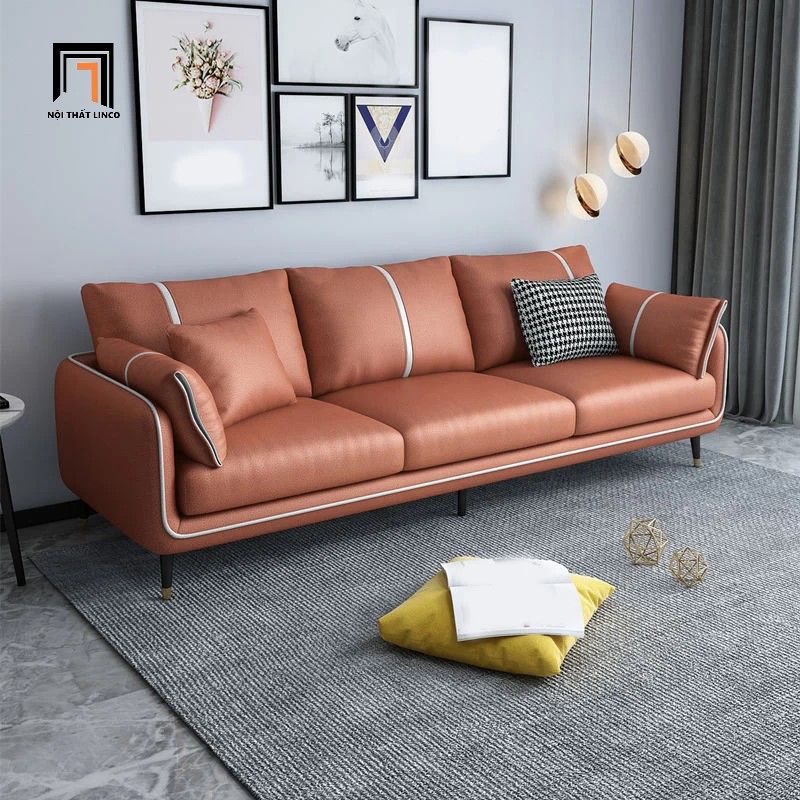 Ghế sofa băng cao cấp BT188 Sken da công nghiệp dài 2m1