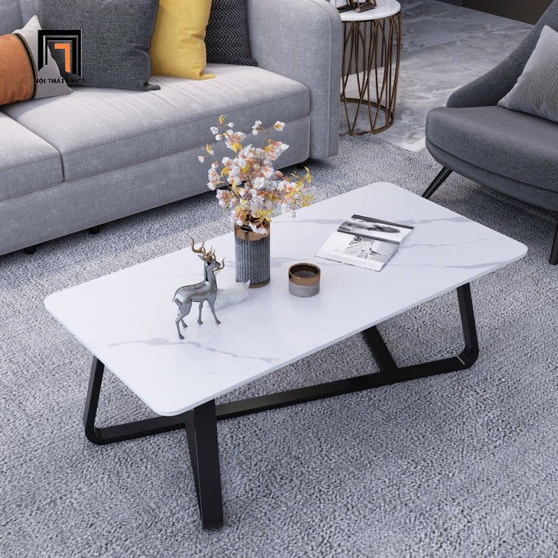 Bàn trà mặt đá chữ nhật giá rẻ BSF1 Crosso 1m x 50 gia đình