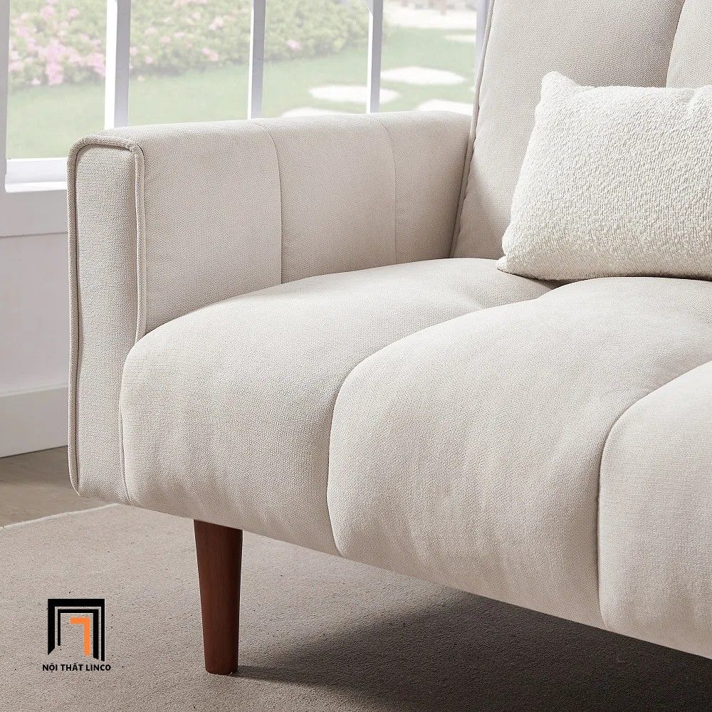 Ghế sofa giường vải nỉ GB50 Union 1m8 vải nỉ xanh đậm