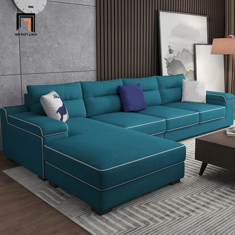 Ghế sofa góc L 3m x 1m6 GT129 Ammo cho gia đình chạy viền nổi