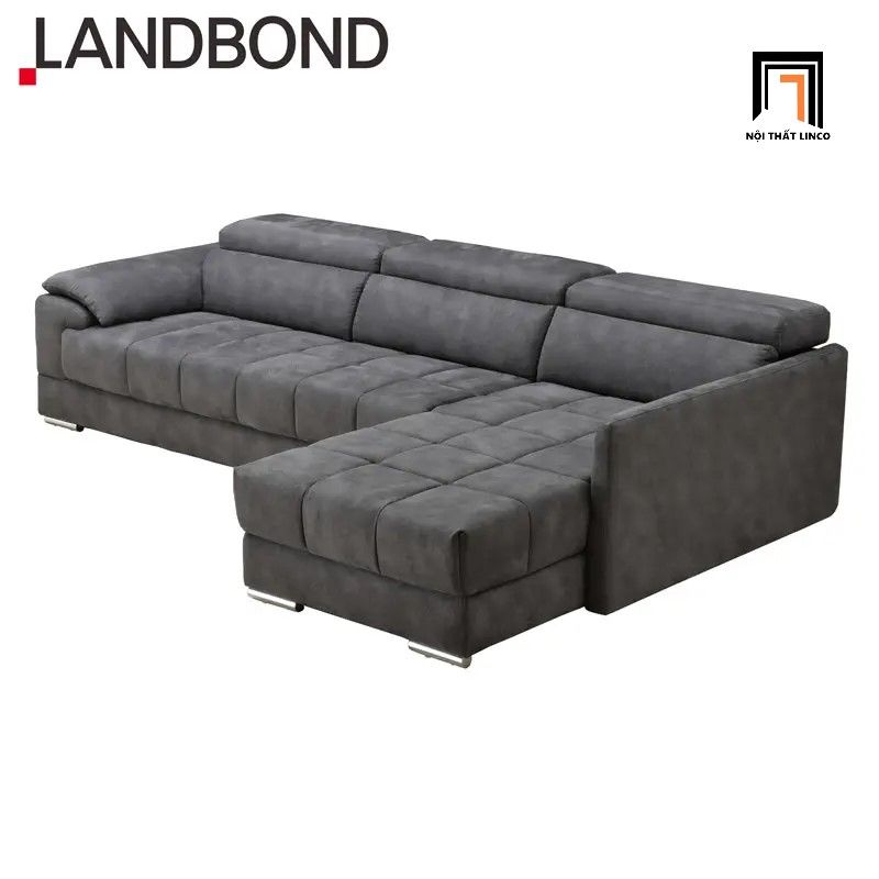 Bộ ghế sofa góc L hiện đại GT87 Landbond 2m6 x 1m6 vải nhung nỉ