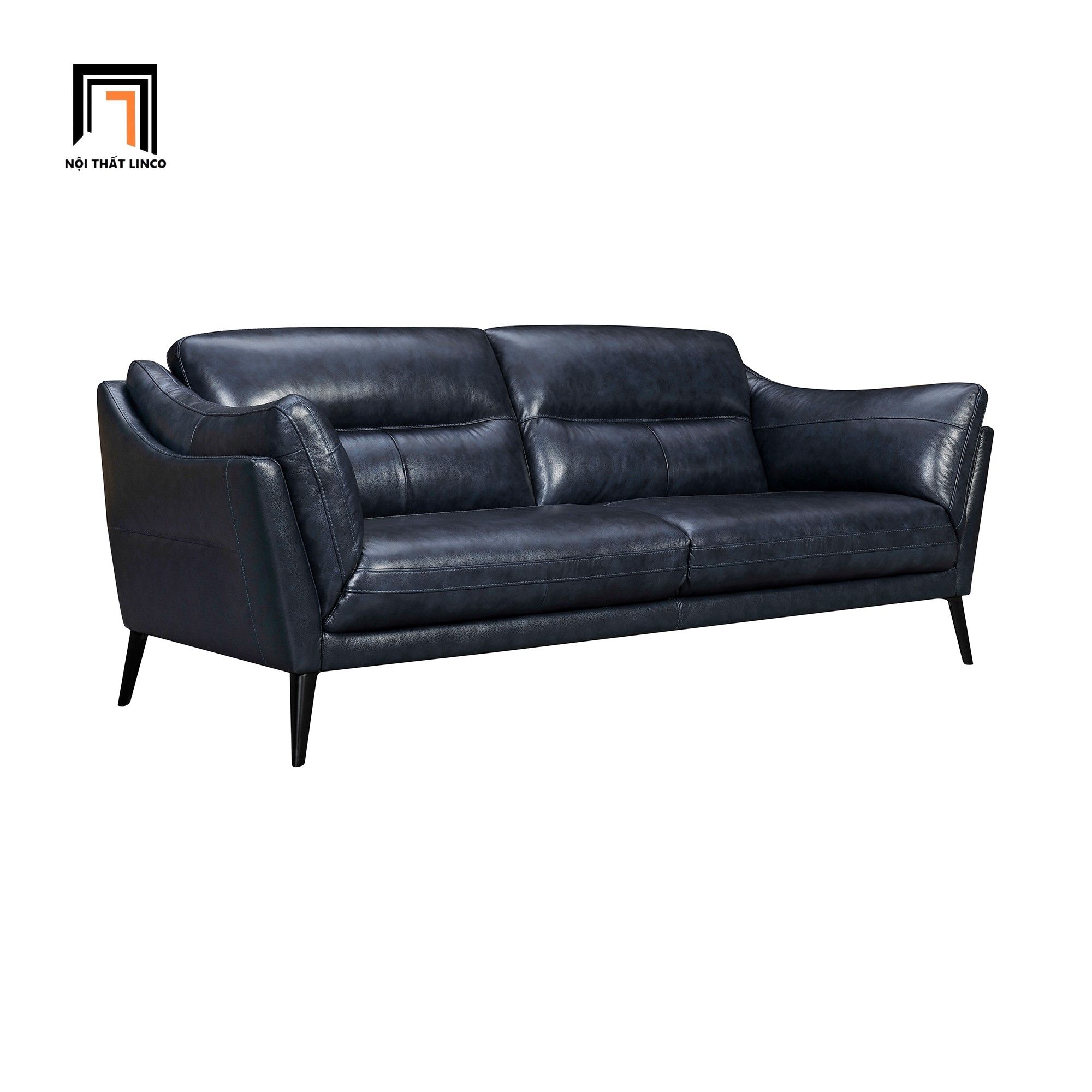 Ghế sofa văng hiện đại 2m BT133 Franz da giả màu xanh đen