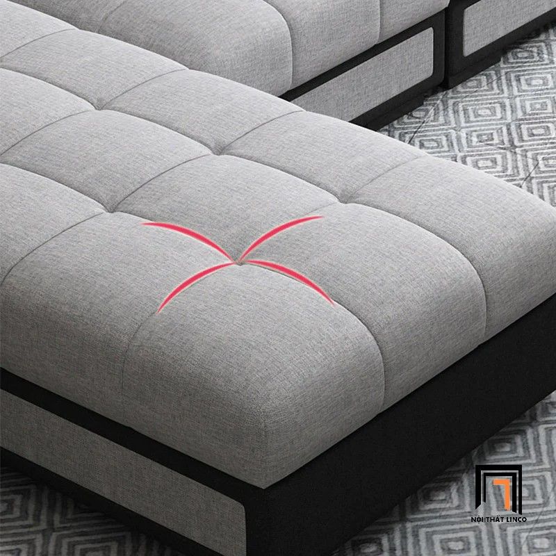 Bộ ghế sofa góc L cho phòng khách lớn GT153 Denison 3m2 x 1m7