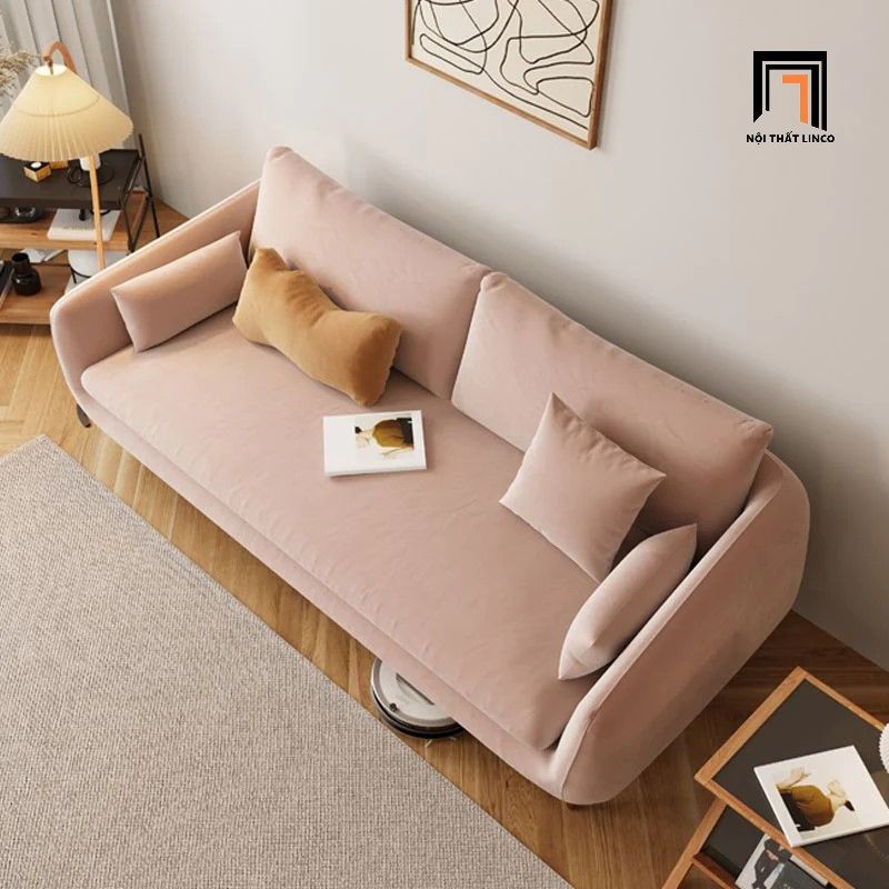 Ghế sofa văng cong đẹp dài 1m9 BT284 Maruata vải nhung giá rẻ