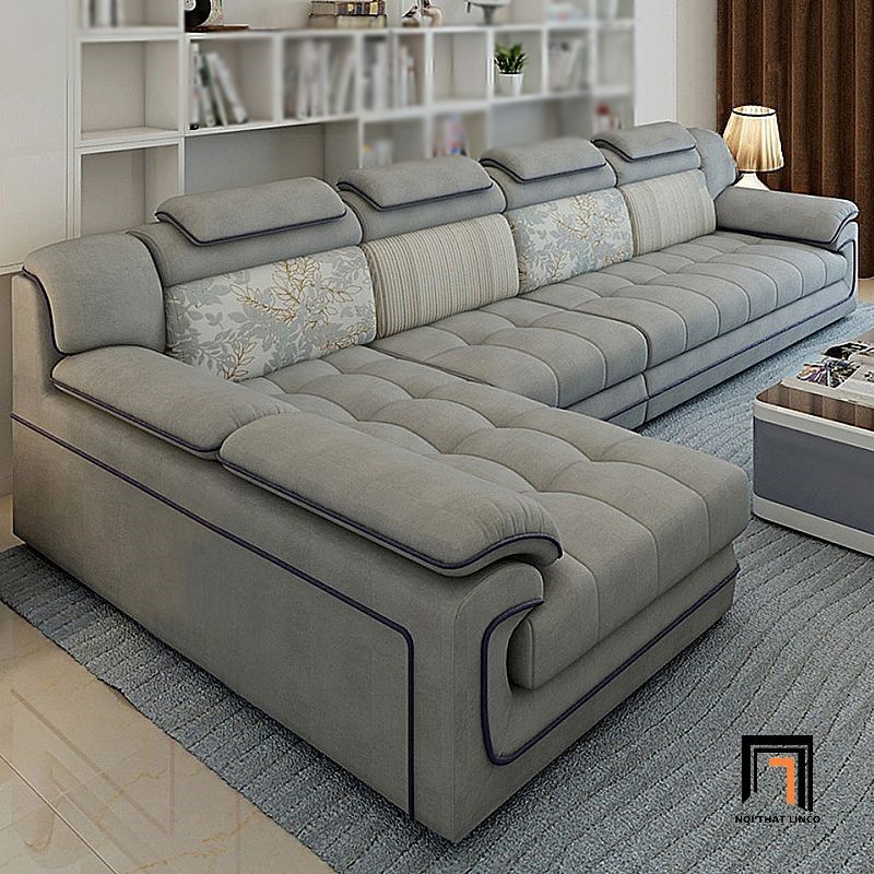 Bộ ghế sofa góc L cao cấp GT120 Placentia 3m6 x 1m75 vải nỉ