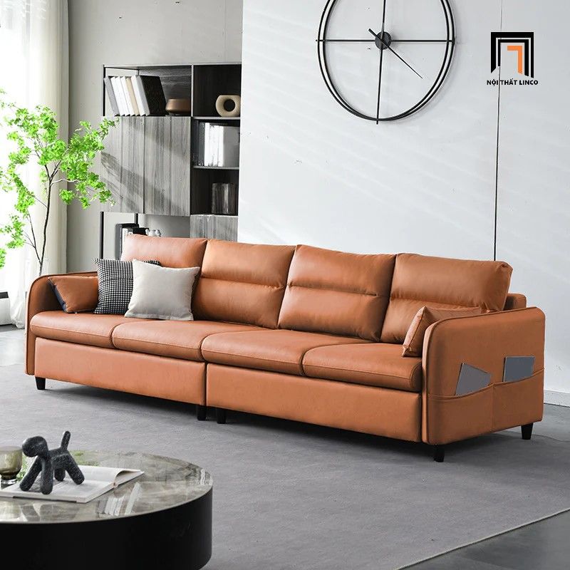 Ghế sofa văng dài giá rẻ 2m4 BT189 Bundar da Pu cao cấp
