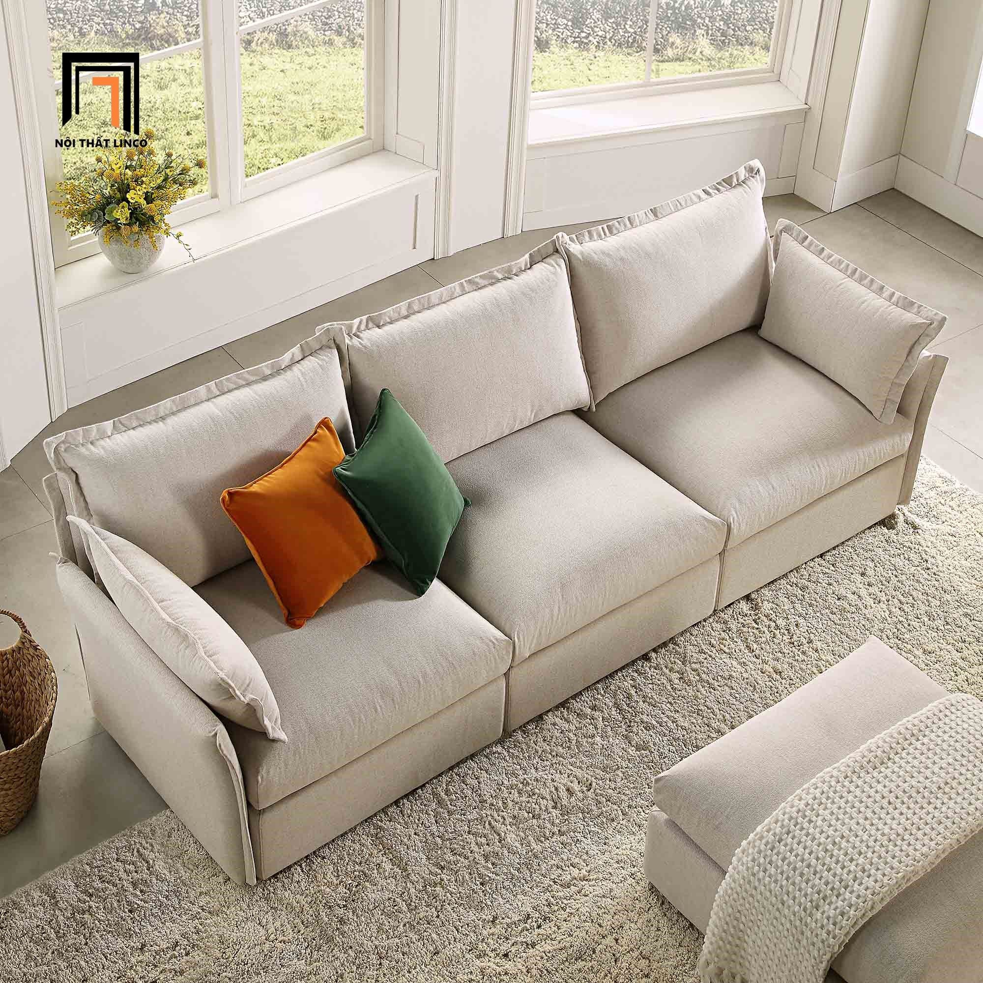 Ghế sofa băng 3 chỗ ngồi BT313 Byron vải nỉ bố 2m3 phòng khách