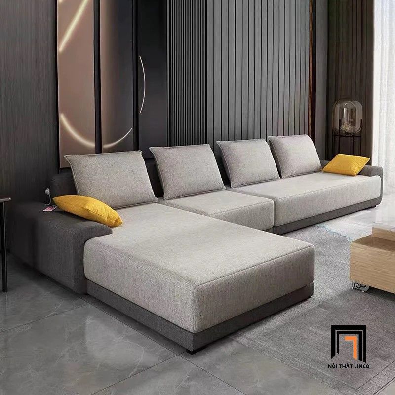 Bộ ghế sofa góc chữ C gia đình GT141 Casper 3m x 1m8 sang trọng
