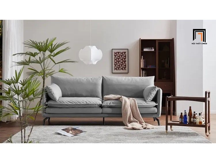 Ghế sofa băng phòng khách chung cư BT140 Goran 2m xám tro