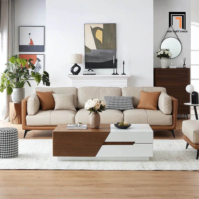 Ghế sofa văng dài bọc da giả BT247 Martisse 2m1 cho căn hộ