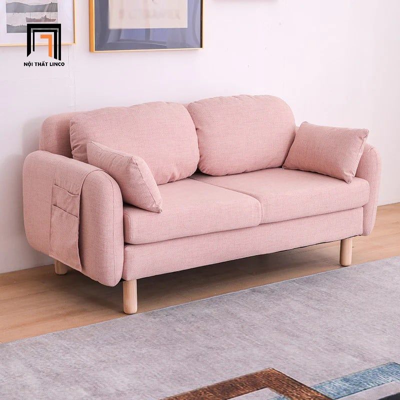 Sofa băng nhỏ gọn cho nhà trọ BT156 Scandy 1m5 phối màu vải nỉ