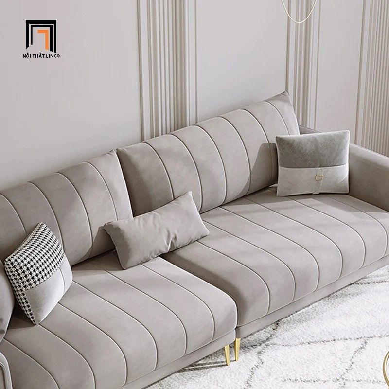 Sofa góc L phòng khách GT207 Forli 2m3 x 1m6 màu xám hiện đại