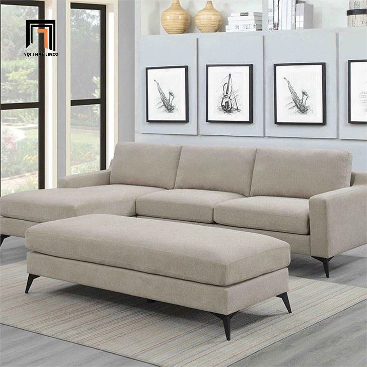 Bộ ghế sofa góc L xám đậm GT238 Tamora 2m3 x 1m6 giá rẻ