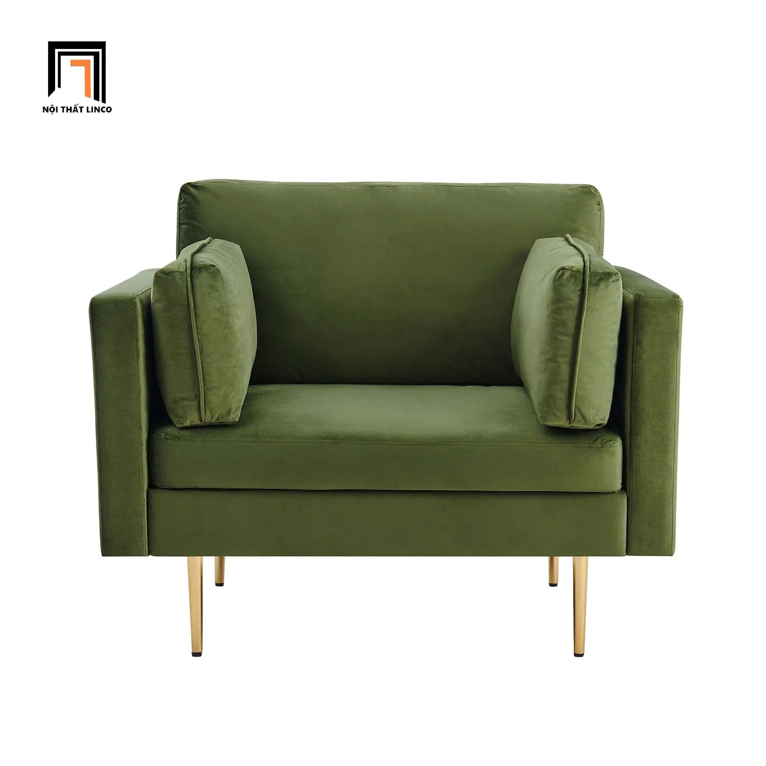 Ghế sofa đơn nhỏ gọn DT82 Pelham xanh lá cho góc phòng