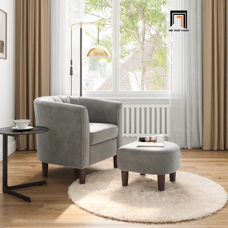 Ghế sofa vàng đơn nhỏ gọn xinh xắn DT92 Torrence 1 người ngồi