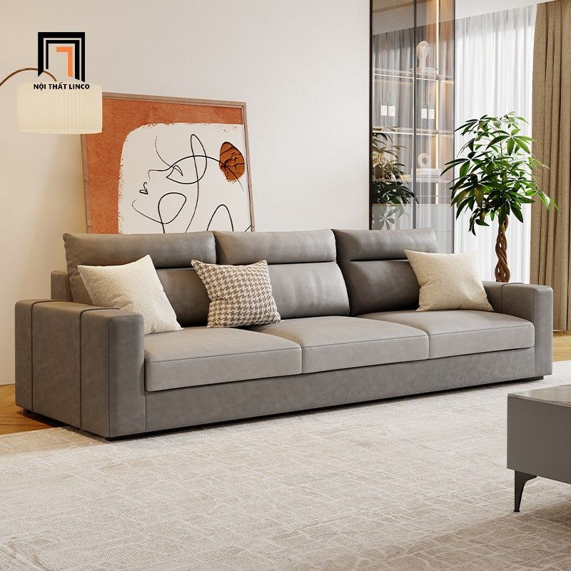Bộ ghế sofa góc L da Pu 3m x 1m6 GT201 Qingge sang trọng