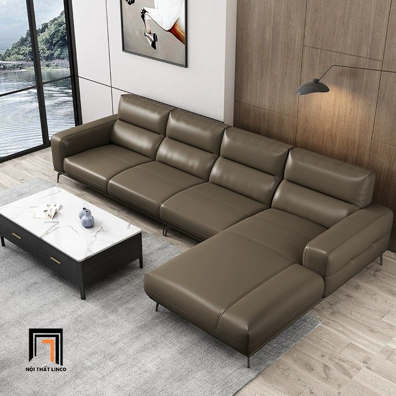 Ghế sofa góc L cao cấp GT268 Nizwa 3m x 1m6 da công nghiệp