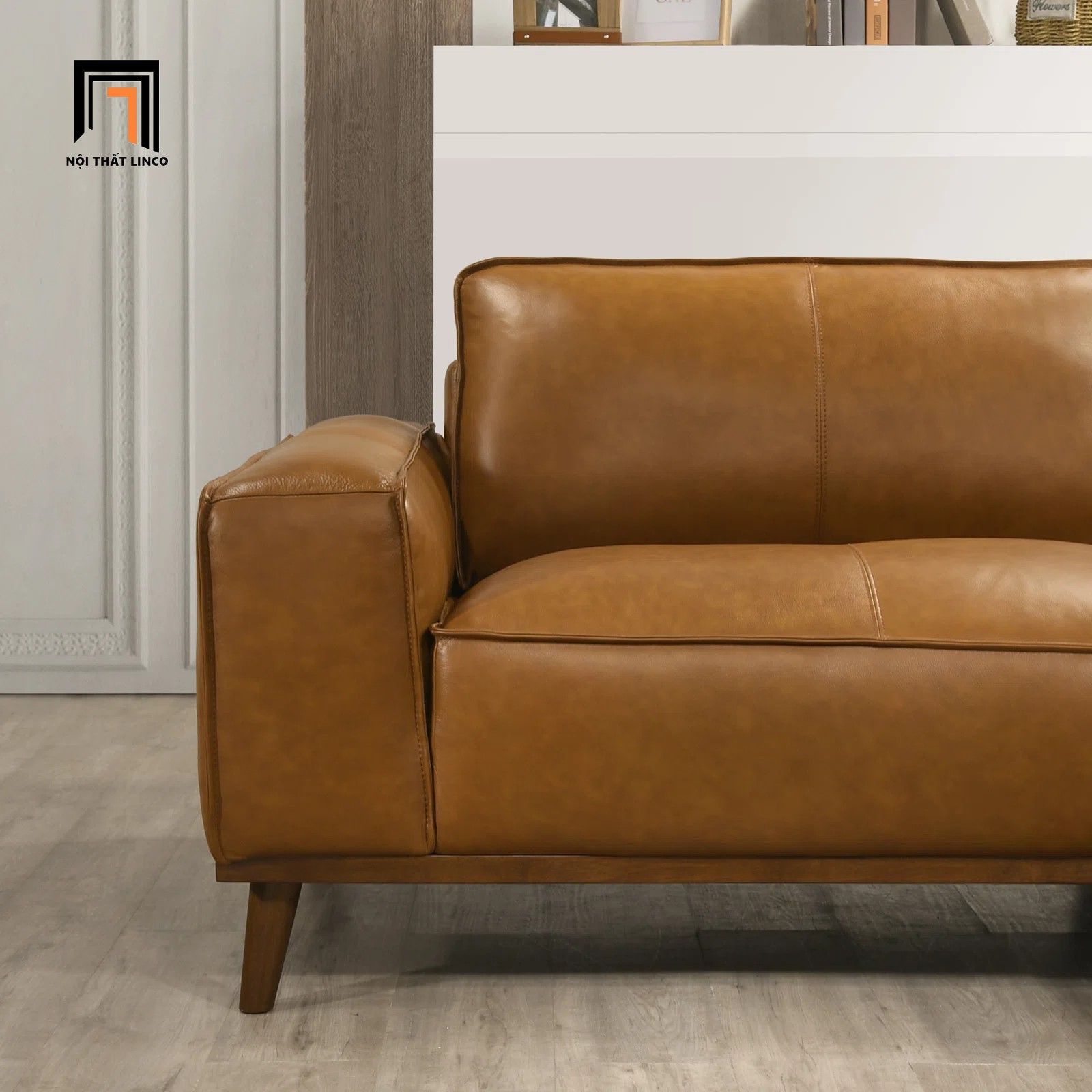 Bộ ghế sofa góc da giả GT104 Ashcof 2m2 x 1m5 sang trọng