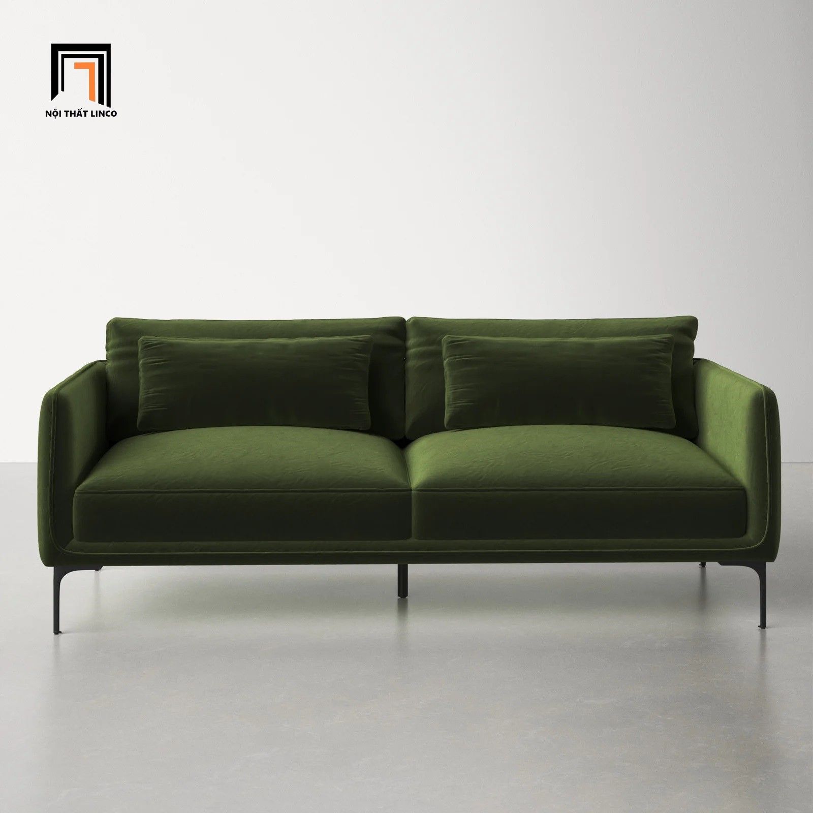 Ghế sofa văng dài 1m9 giá rẻ BT127 Rae xanh lá cho chung cư