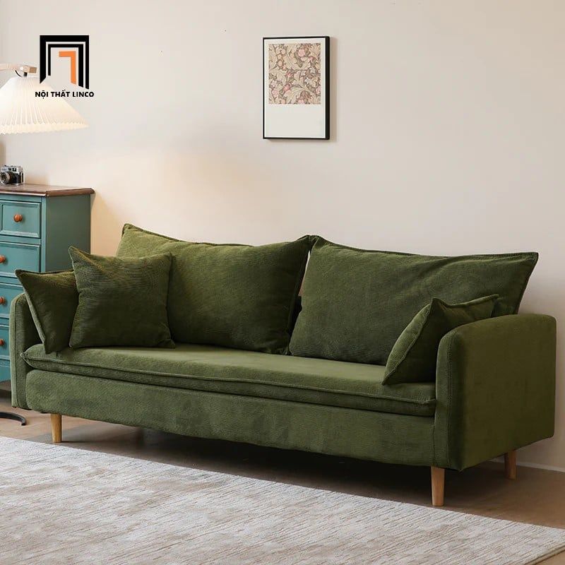 Ghế sofa băng dài 1m9 màu cam đất BT306 Nocito cho chung cư