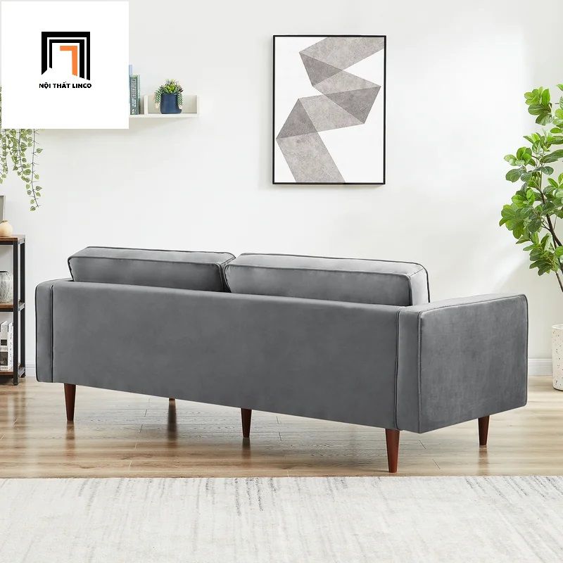 Sofa băng hiện đại BT2 dài 1m9 đính nút chân gỗ cao su
