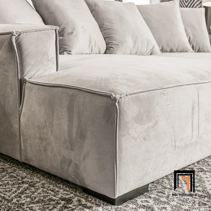 Bộ ghế sofa chữ L 2m2 x 1m6 GT8 Madison vải nhung nỉ