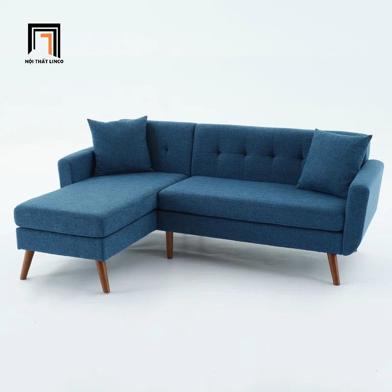 Ghế sofa góc L nhỏ gọn GT226 Catine 2m2 x 1m6 xám lông chuột