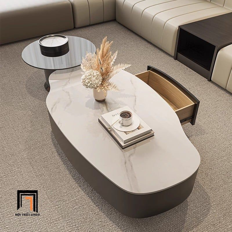 Bàn sofa kiểu cong sang trọng BSF71 Orante 1m2 x 60 mặt đá