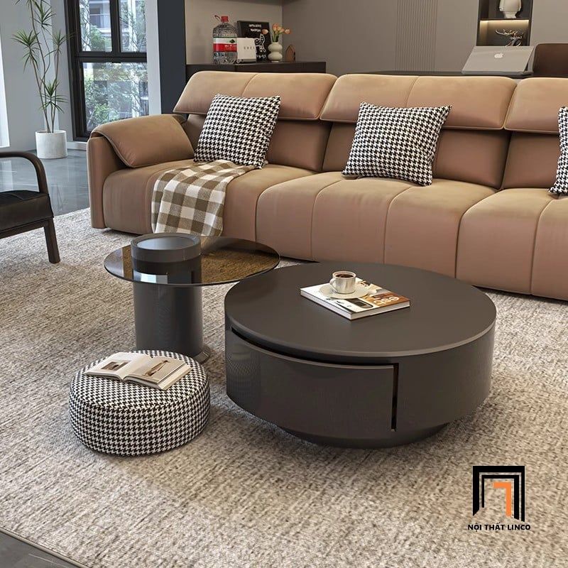 Cặp bàn sofa hiện đại cho phòng khách BSF70 Owenyo nhỏ gọn