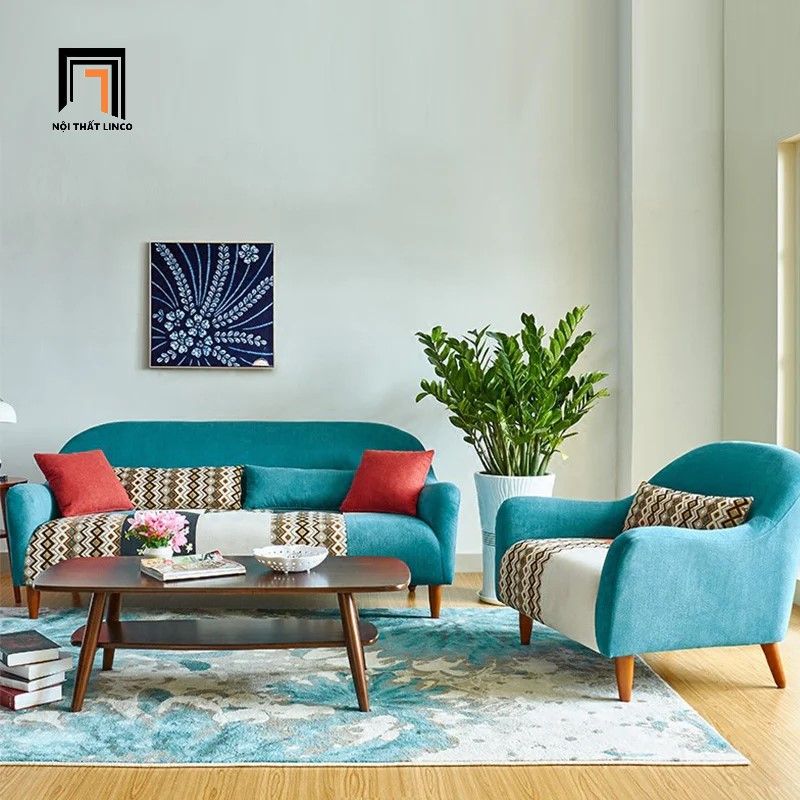 Set ghế sofa vải nỉ xinh xắn KT108 Nexon cho gia đình nhỏ gọn
