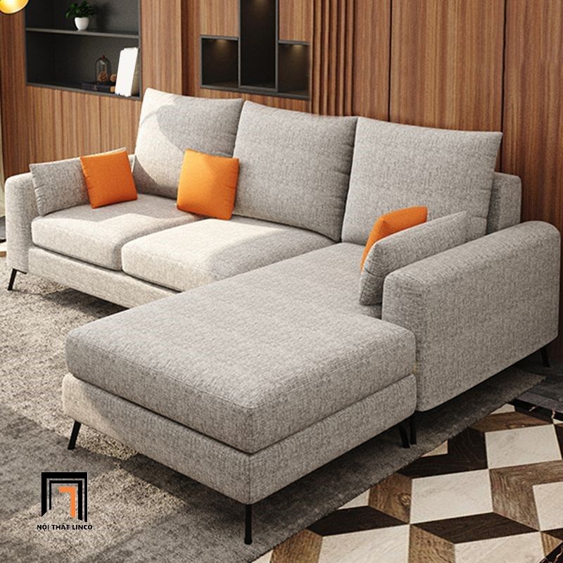 Bộ ghế sofa góc L hiện đại GT228 Casel 2m9 x 1m6 vải nỉ bố